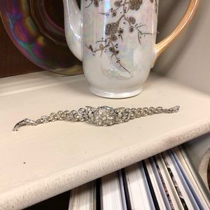 Antique silver link bracelet